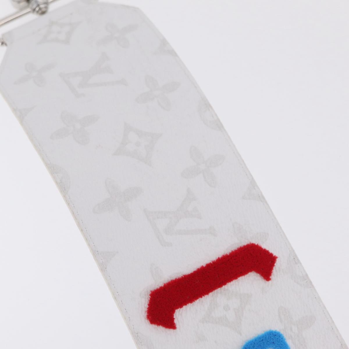 LOUIS VUITTON Bandouliere 80 Shoulder Strap 48.8"" White J02536 LV Auth YKZ505M