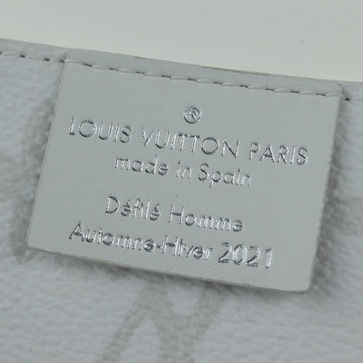 LOUIS VUITTON Bandouliere 80 Shoulder Strap 48.8"" White J02536 LV Auth YKZ505M