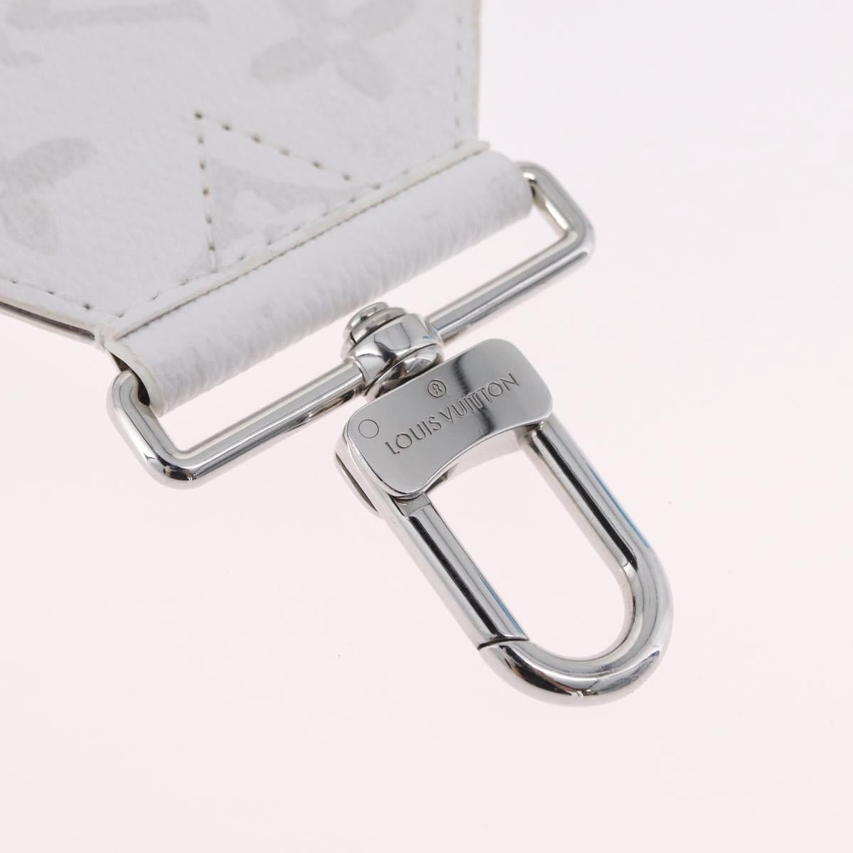 LOUIS VUITTON Bandouliere 80 Shoulder Strap 48.8"" White J02536 LV Auth YKZ505M