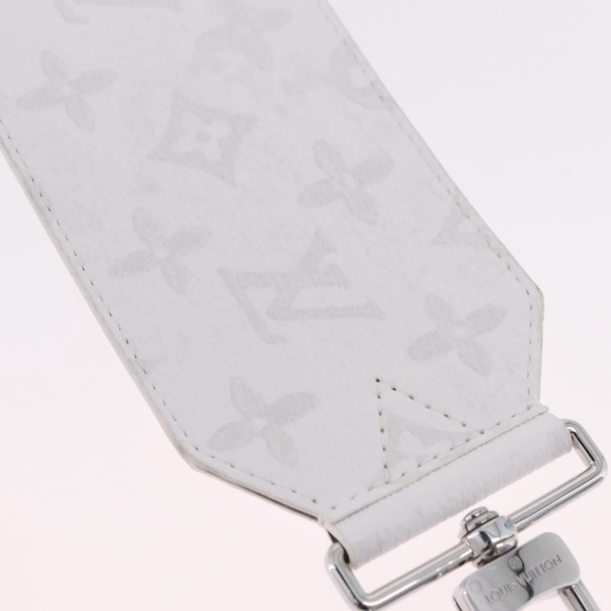 LOUIS VUITTON Bandouliere 80 Shoulder Strap 48.8"" White J02536 LV Auth YKZ505M
