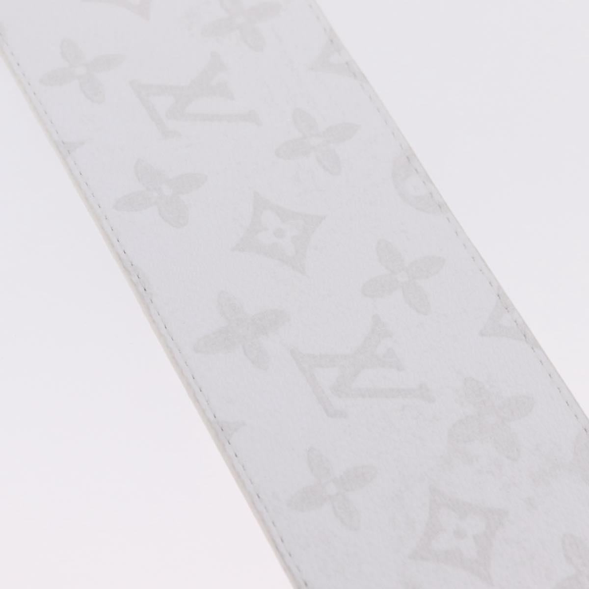 LOUIS VUITTON Bandouliere 80 Shoulder Strap 48.8"" White J02536 LV Auth YKZ505M