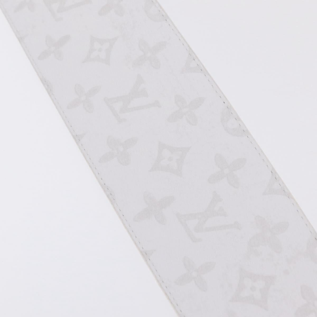 LOUIS VUITTON Bandouliere 80 Shoulder Strap 48.8"" White J02536 LV Auth YKZ505M