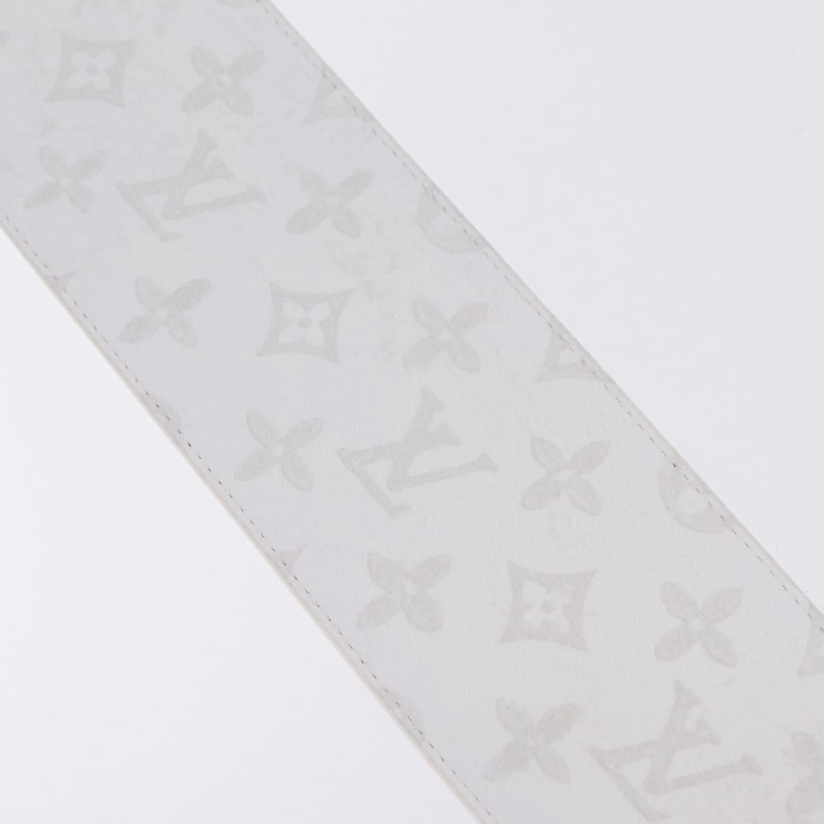 LOUIS VUITTON Bandouliere 80 Shoulder Strap 48.8"" White J02536 LV Auth YKZ505M