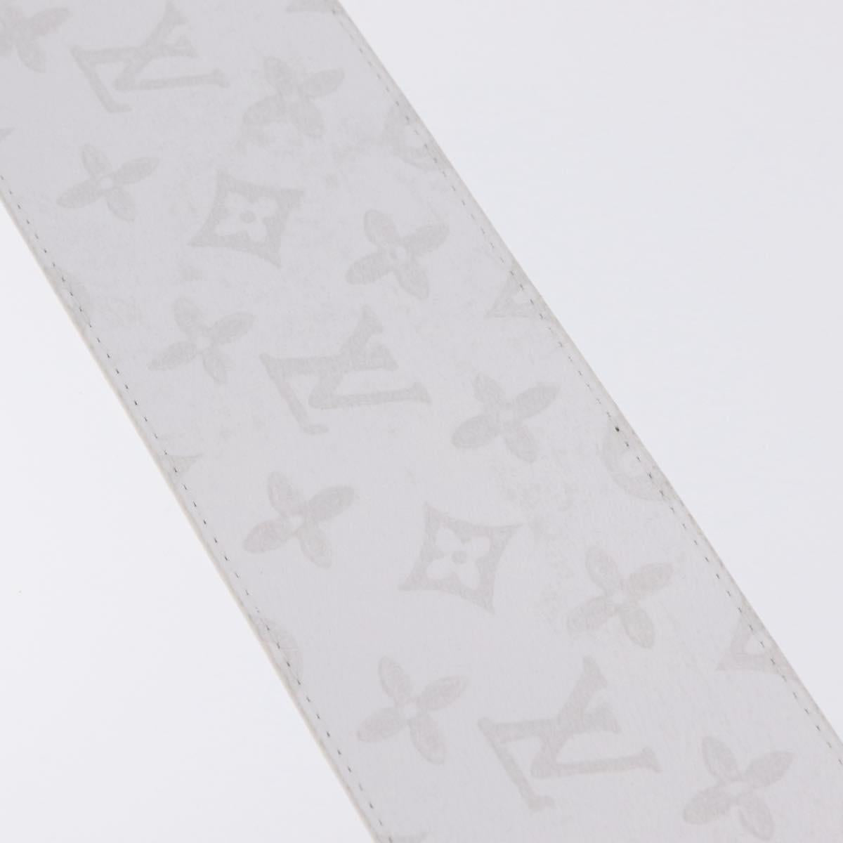 LOUIS VUITTON Bandouliere 80 Shoulder Strap 48.8"" White J02536 LV Auth YKZ505M