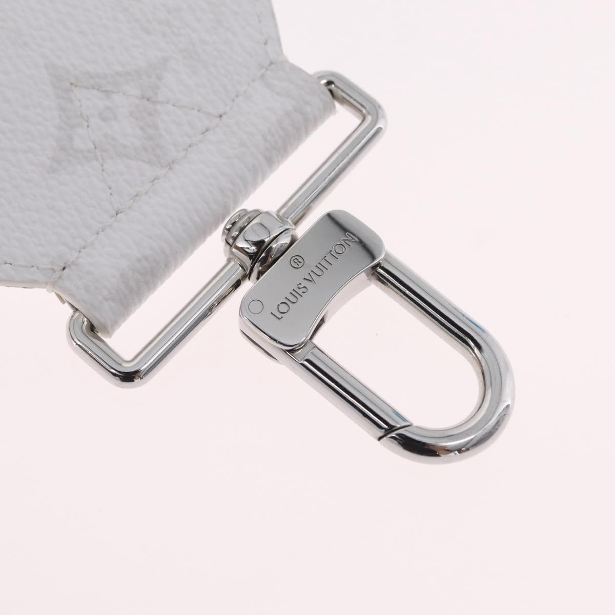 LOUIS VUITTON Bandouliere 80 Shoulder Strap 48.8"" White J02536 LV Auth YKZ505M