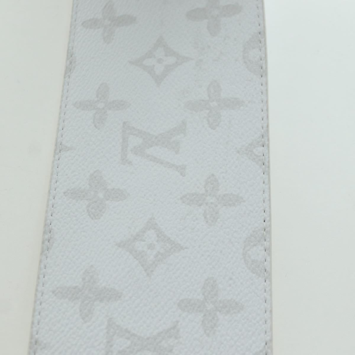 LOUIS VUITTON Bandouliere 80 Shoulder Strap 48.8"" White J02536 LV Auth YKZ505M