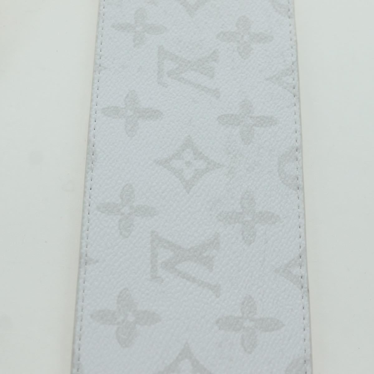 LOUIS VUITTON Bandouliere 80 Shoulder Strap 48.8"" White J02536 LV Auth YKZ505M