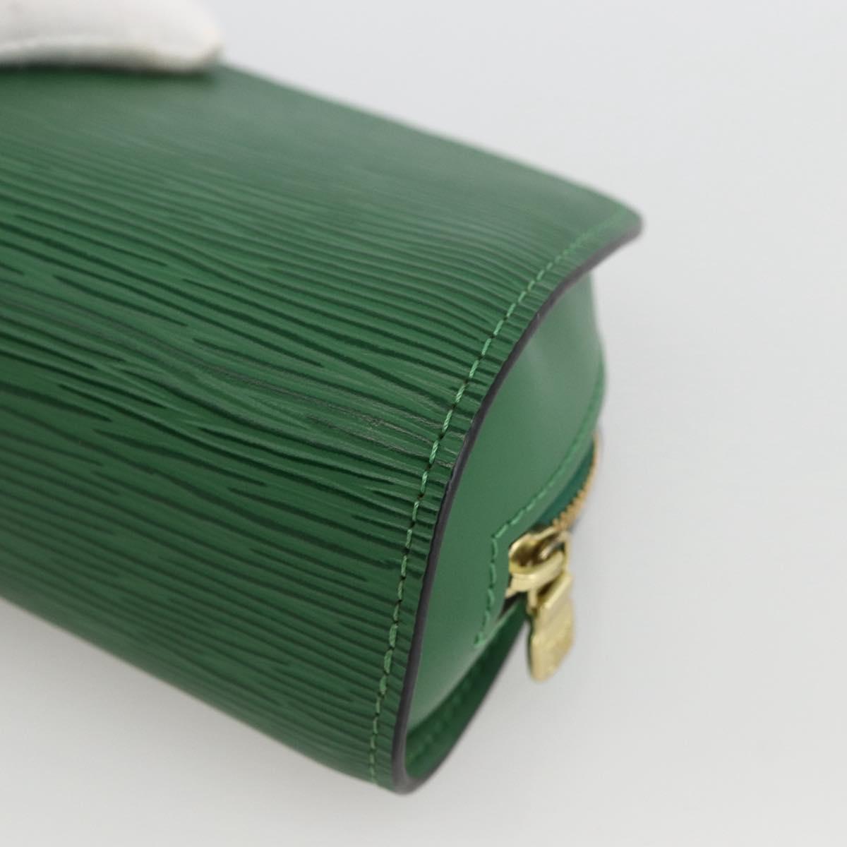 LOUIS VUITTON Epi Dauphine PM Cosmetic Pouch Green M48444 LV Auth YKZ508