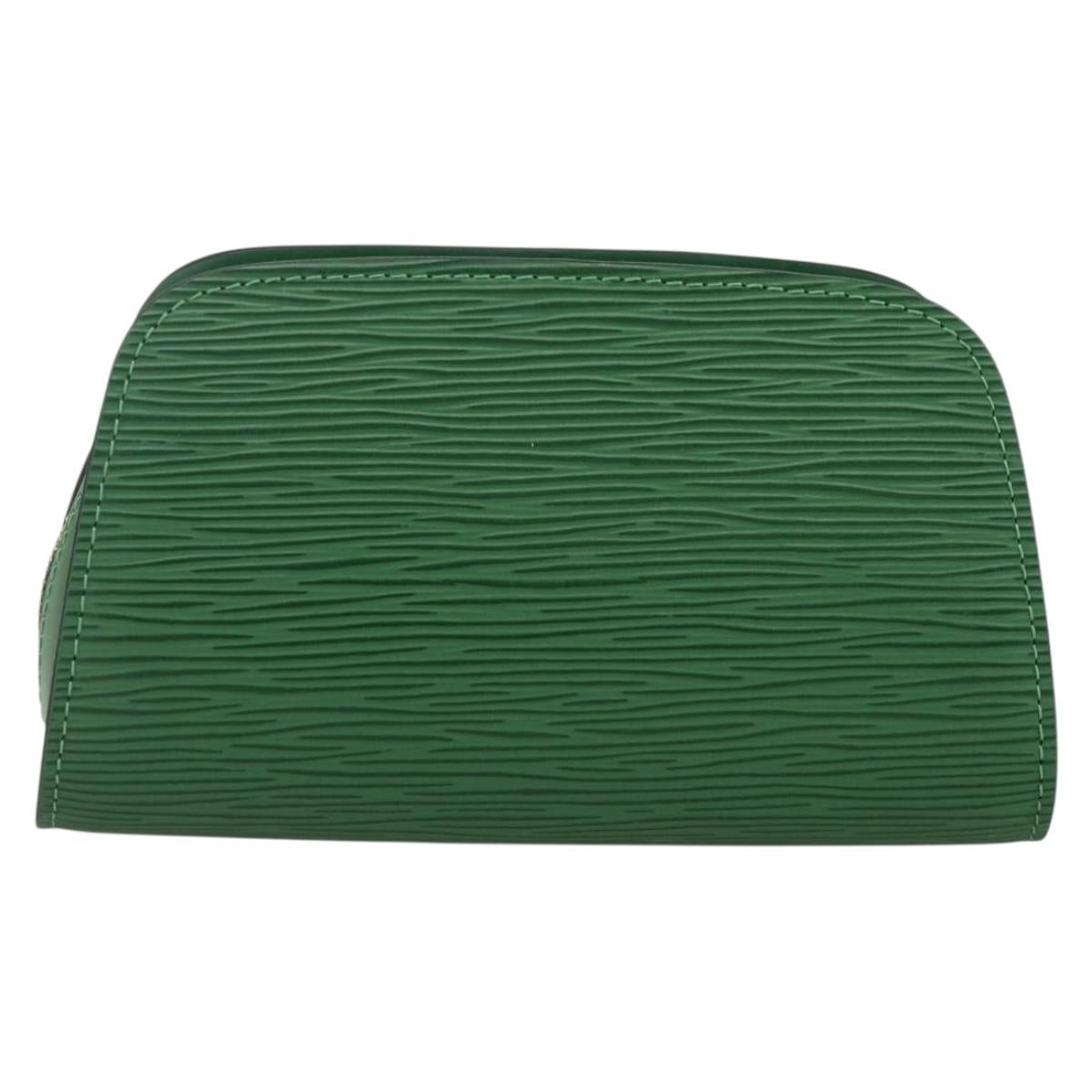 LOUIS VUITTON Epi Dauphine PM Cosmetic Pouch Green M48444 LV Auth YKZ508