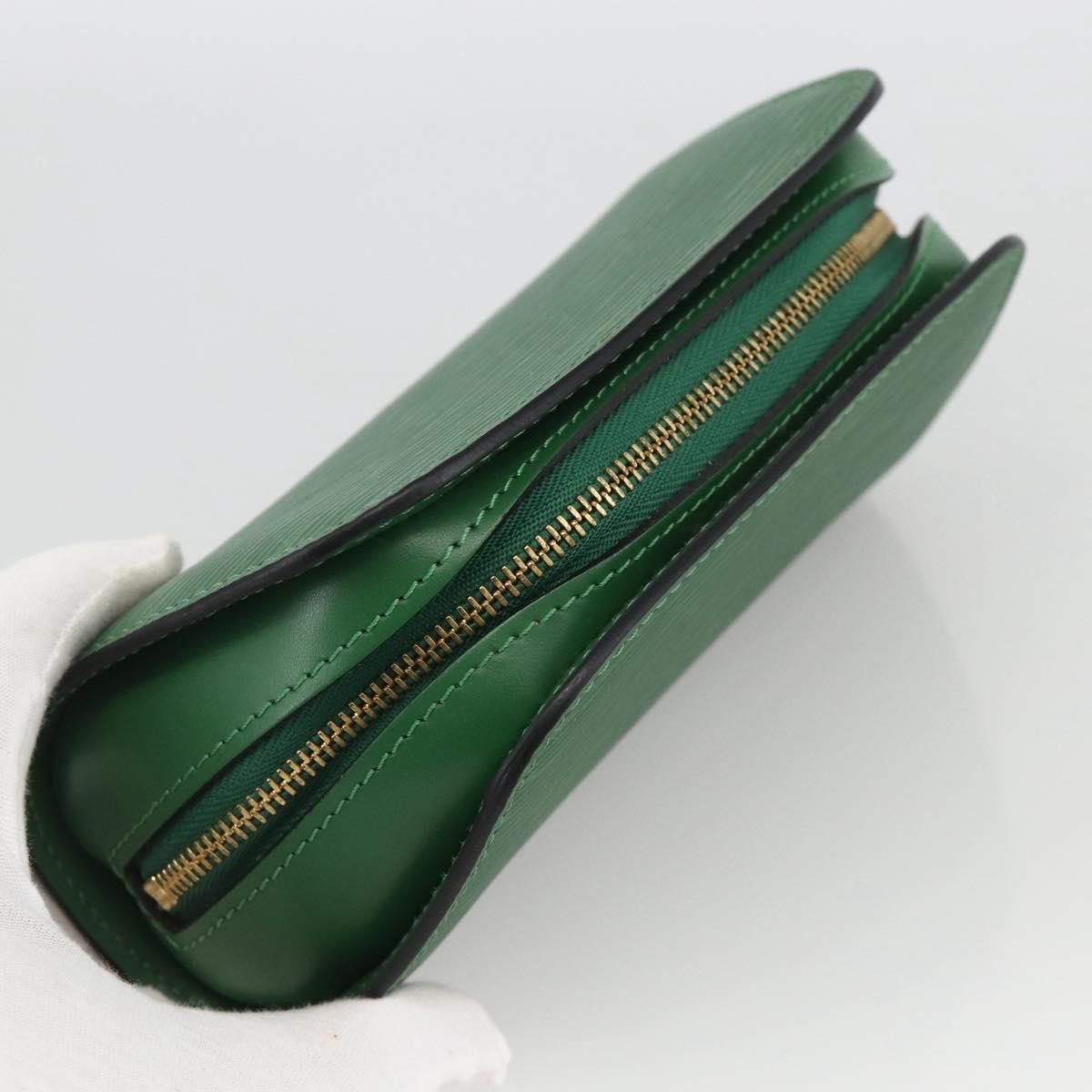 LOUIS VUITTON Epi Dauphine PM Cosmetic Pouch Green M48444 LV Auth YKZ508