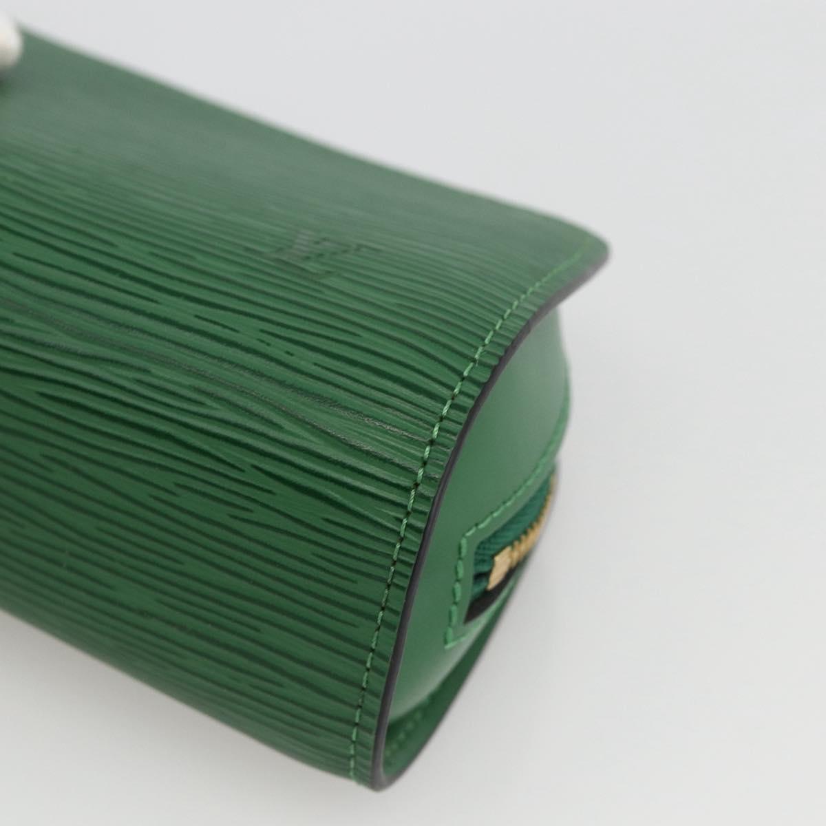 LOUIS VUITTON Epi Dauphine PM Cosmetic Pouch Green M48444 LV Auth YKZ508