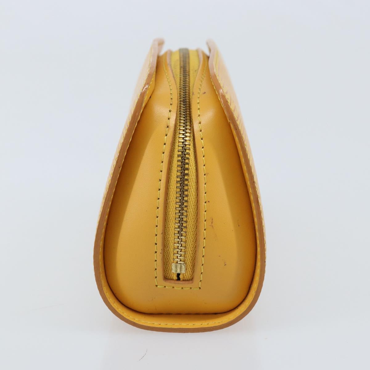 LOUIS VUITTON Epi Dauphine PM Pouch Yellow M48449 LV Auth YKZ510