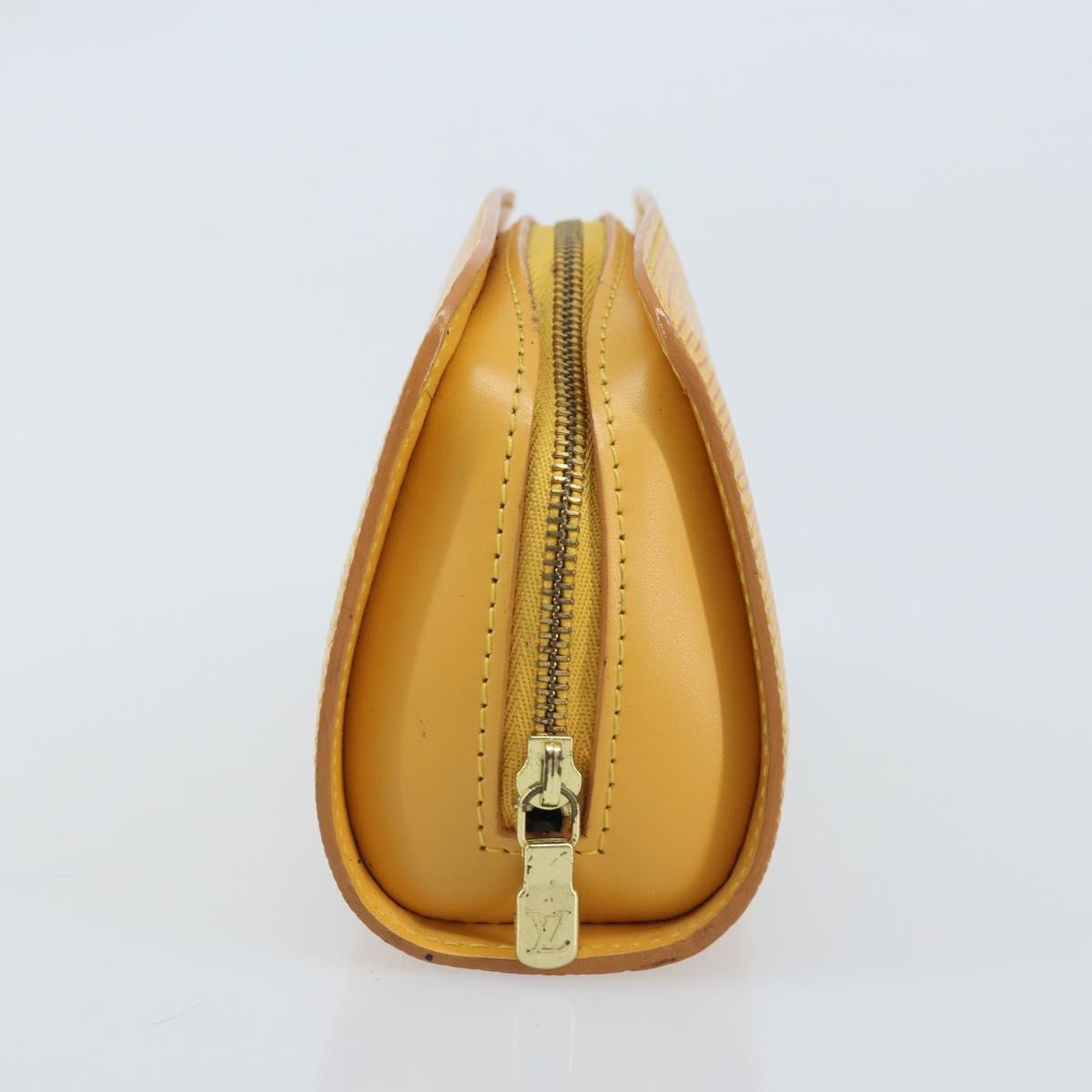LOUIS VUITTON Epi Dauphine PM Pouch Yellow M48449 LV Auth YKZ510