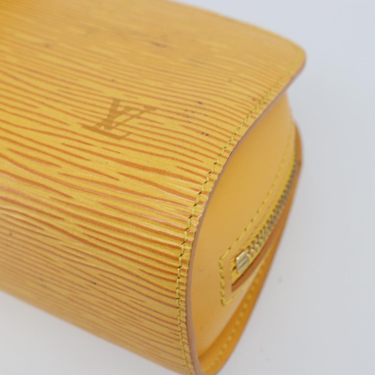 LOUIS VUITTON Epi Dauphine PM Pouch Yellow M48449 LV Auth YKZ510