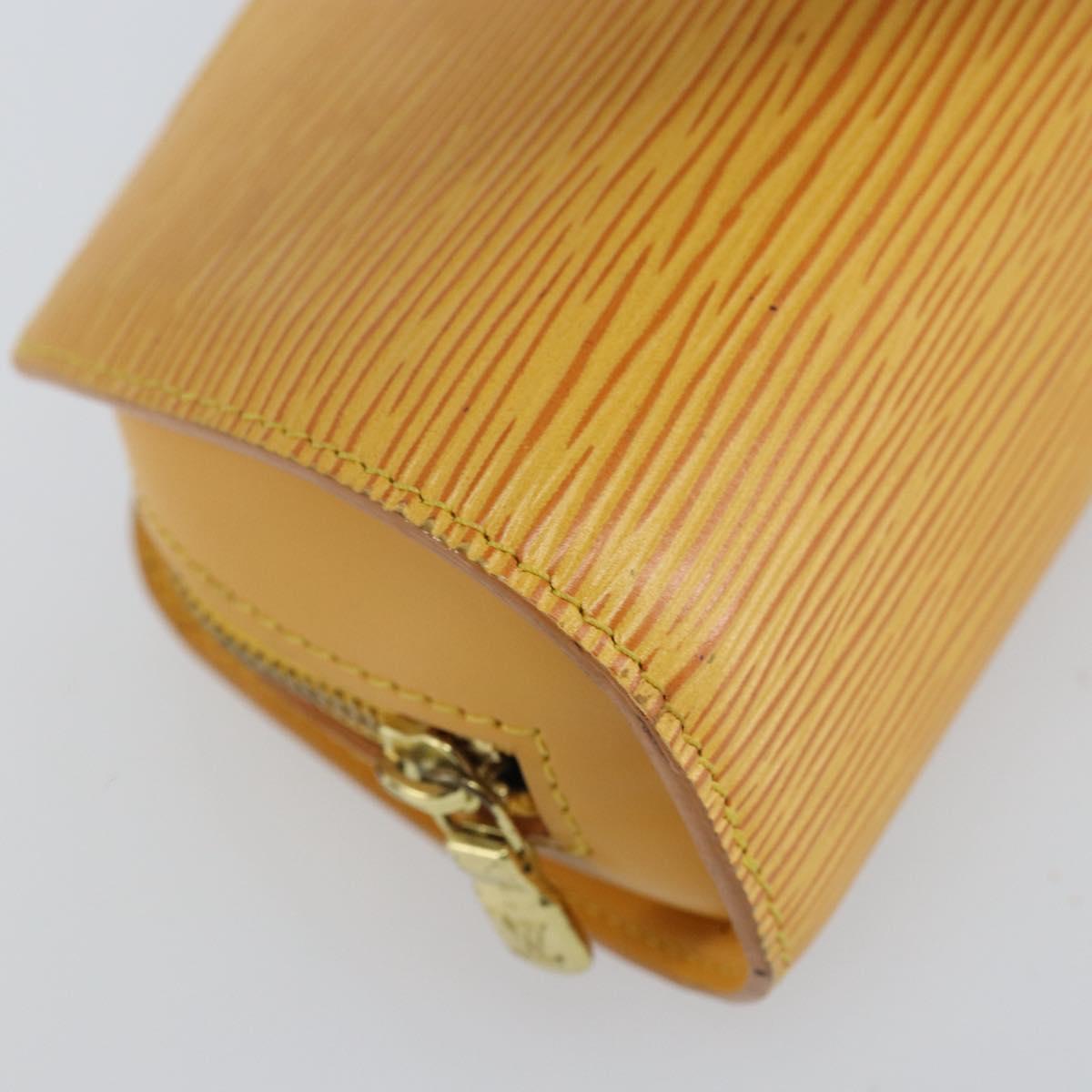 LOUIS VUITTON Epi Dauphine PM Pouch Yellow M48449 LV Auth YKZ510