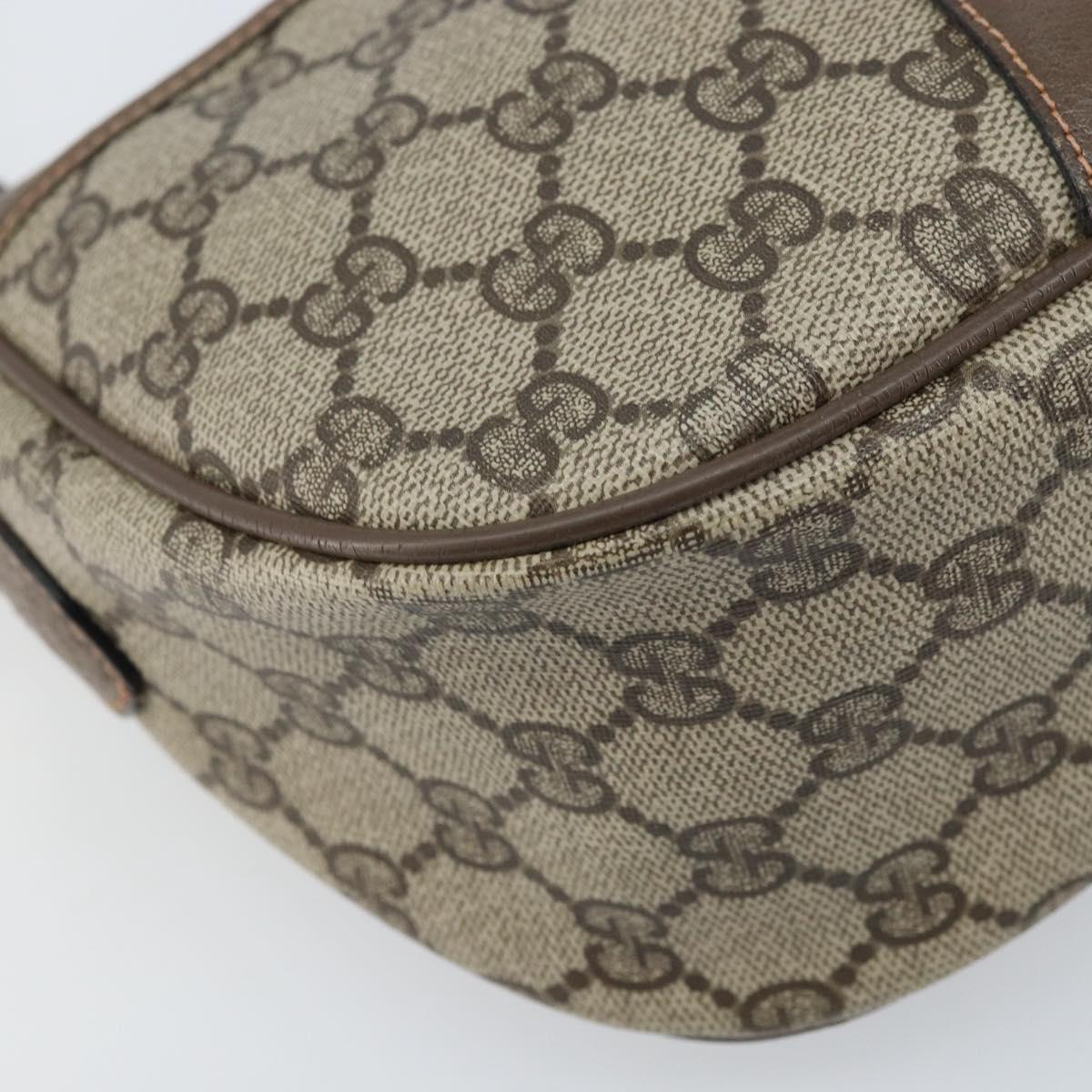 GUCCI GG Supreme Web Sherry Line Bag PVC Beige Gold 89 02 032 Auth YKZ514