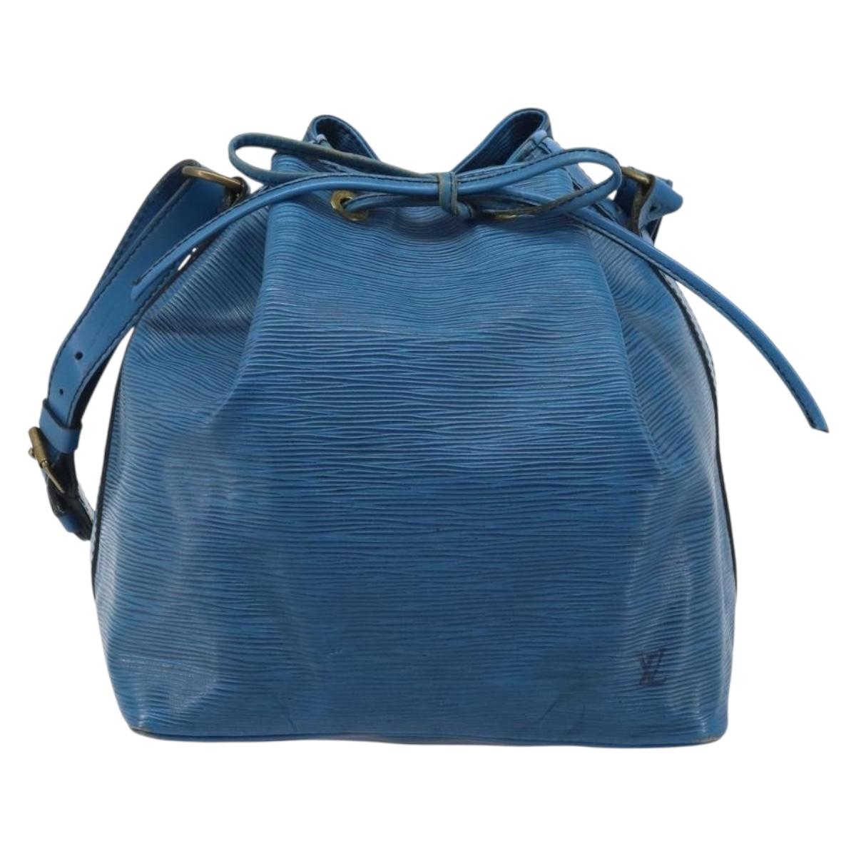 LOUIS VUITTON Epi Petit Noe Shoulder Bag Blue M44105 LV Auth YKZ515