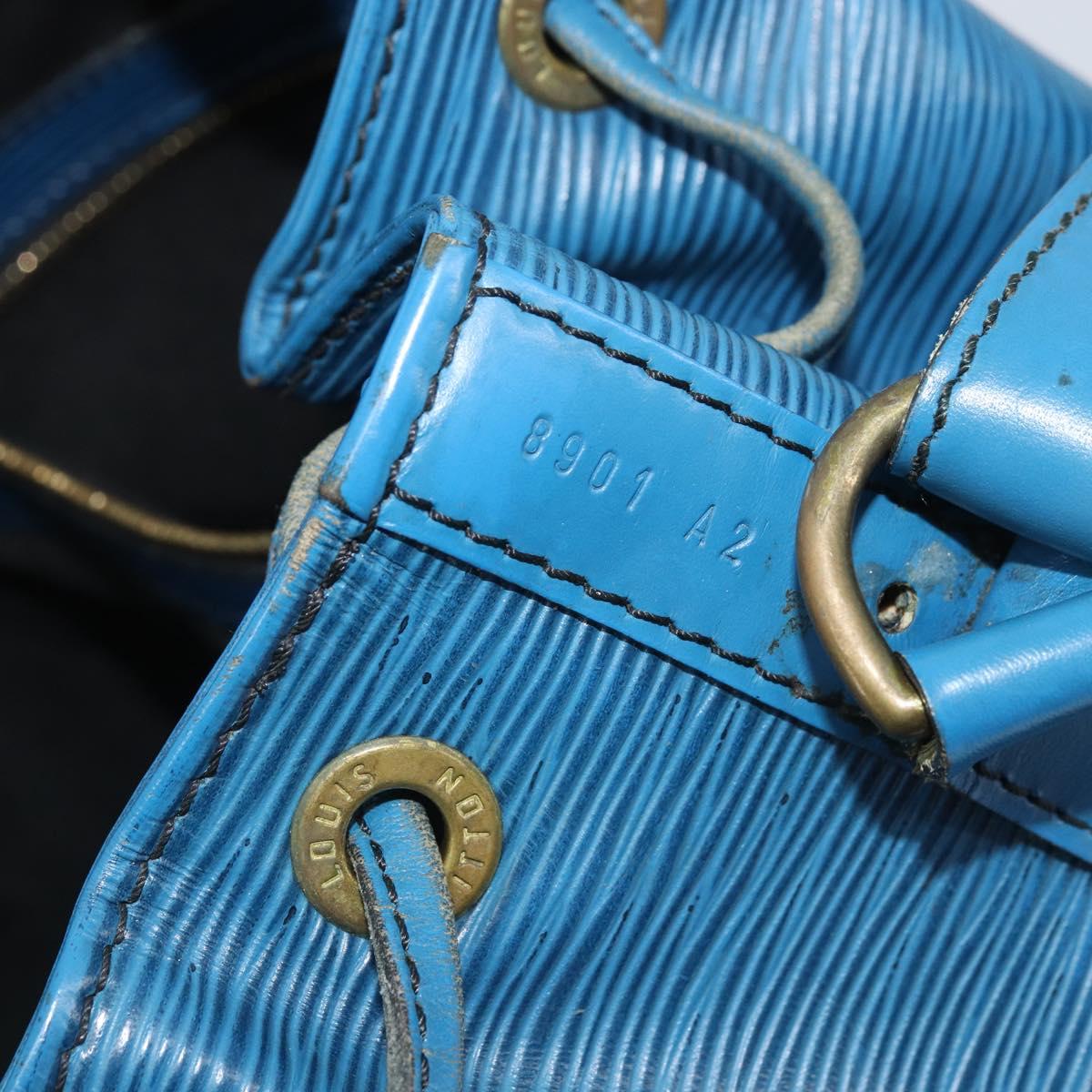 LOUIS VUITTON Epi Petit Noe Shoulder Bag Blue M44105 LV Auth YKZ515