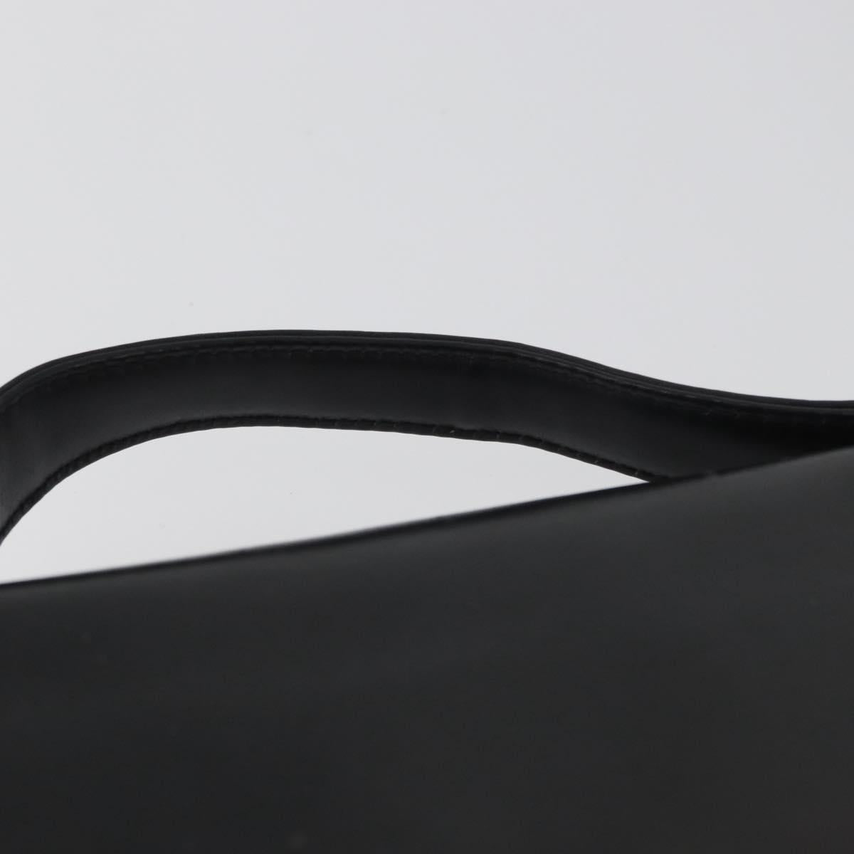 Christian Dior Hand Bag Calf Skin 2way Black Gold Auth YKZ522