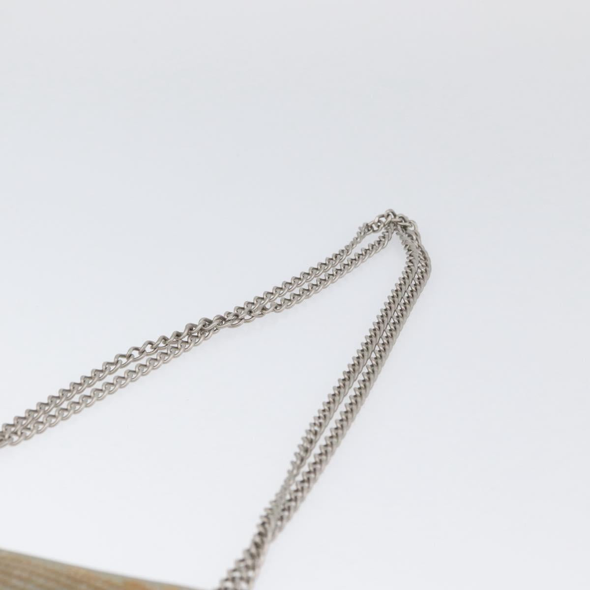 CHANEL Chain Shoulder Bag Sequin Greige Silver CC Auth YKZ542A