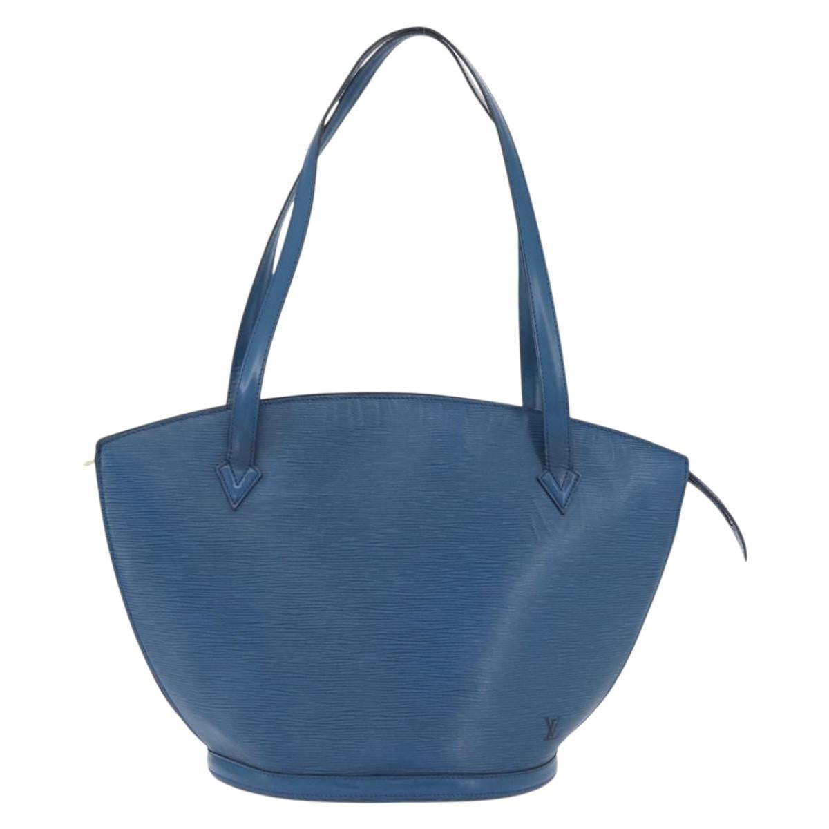 LOUIS VUITTON Epi Saint Jacques Shopping Shoulder Bag Blue M52275 LV Auth YKZ551