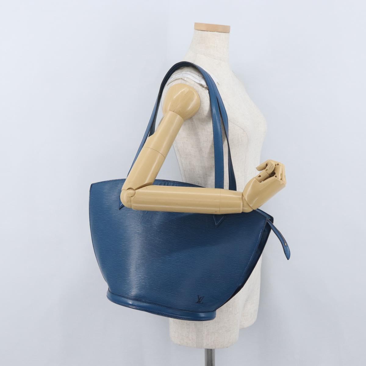 LOUIS VUITTON Epi Saint Jacques Shopping Shoulder Bag Blue M52275 LV Auth YKZ551
