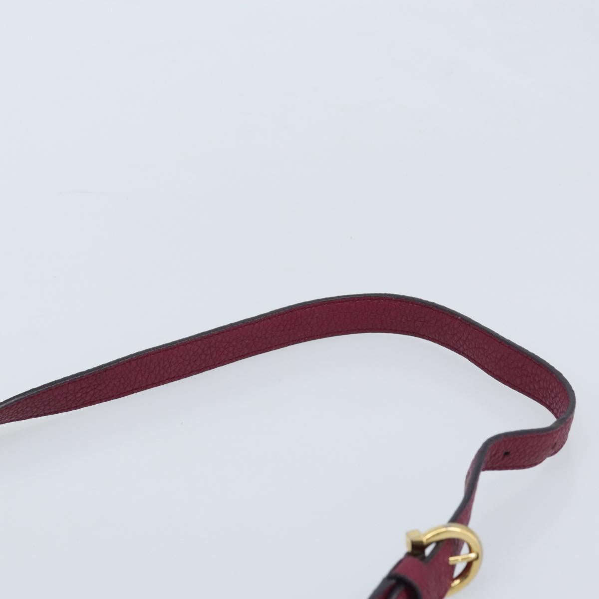 Salvatore Ferragamo Hand Bag Leather 2way Purple Gold Auth YKZ553