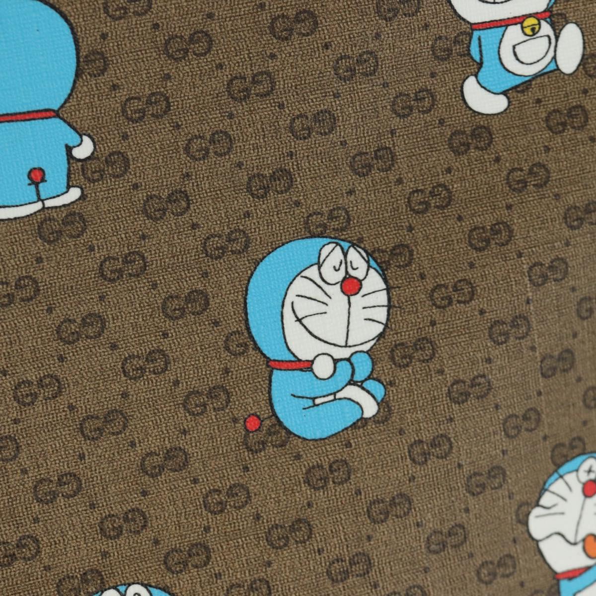 GUCCI GUCCI Ã Doraemon Micro GG Supreme Bag PVC 2way Beige 653952 Auth YKZ557SAM