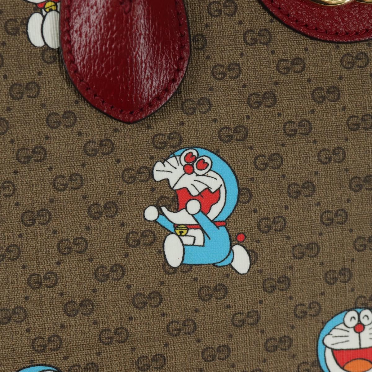 GUCCI GUCCI Ã Doraemon Micro GG Supreme Bag PVC 2way Beige 653952 Auth YKZ557SAM