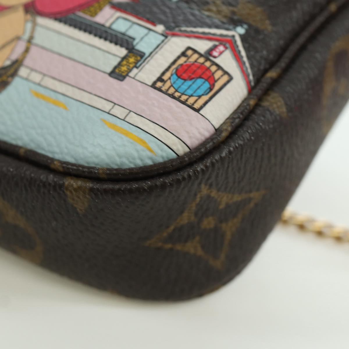 LOUIS VUITTON Monogram Vivienne Mini Pochette Accessoires M81633 Auth YKZ562SAM