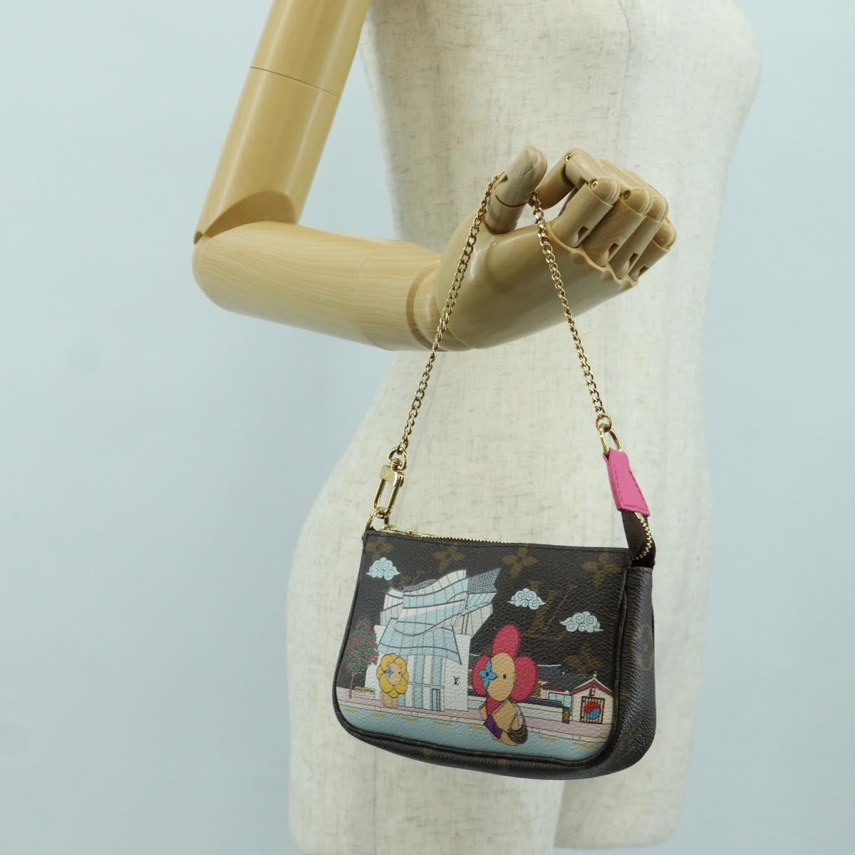 LOUIS VUITTON Monogram Vivienne Mini Pochette Accessoires M81633 Auth YKZ562SAM