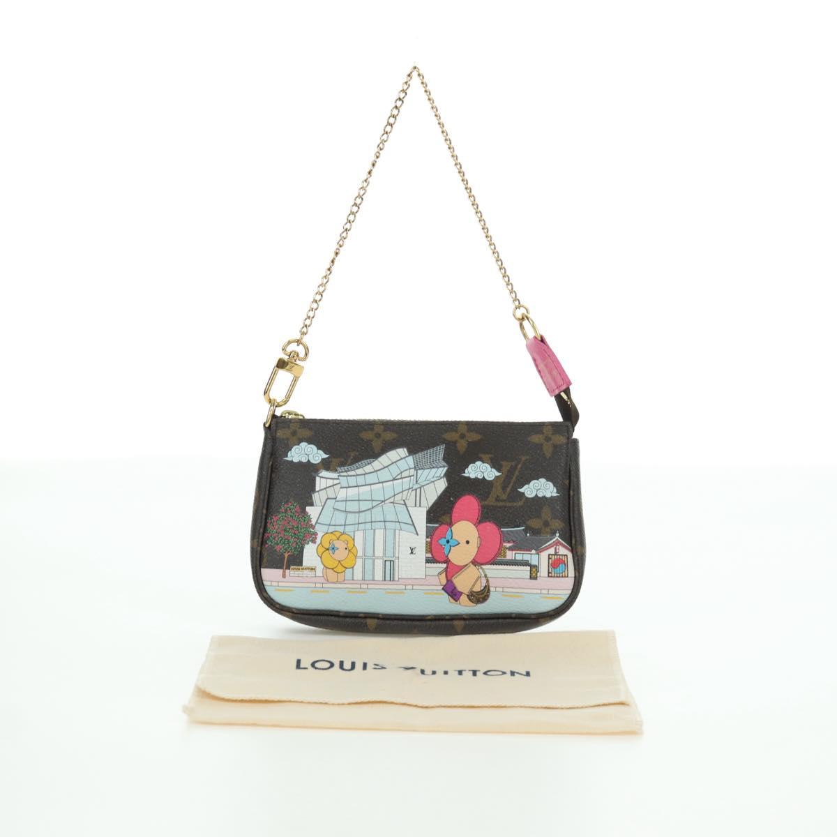 LOUIS VUITTON Monogram Vivienne Mini Pochette Accessoires M81633 Auth YKZ562SAM