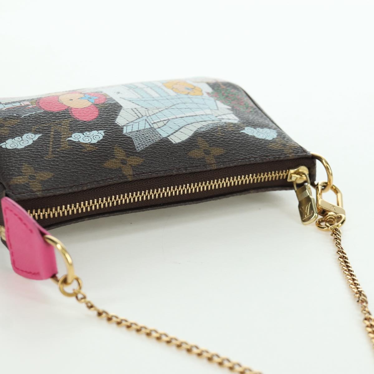 LOUIS VUITTON Monogram Vivienne Mini Pochette Accessoires M81633 Auth YKZ562SAM