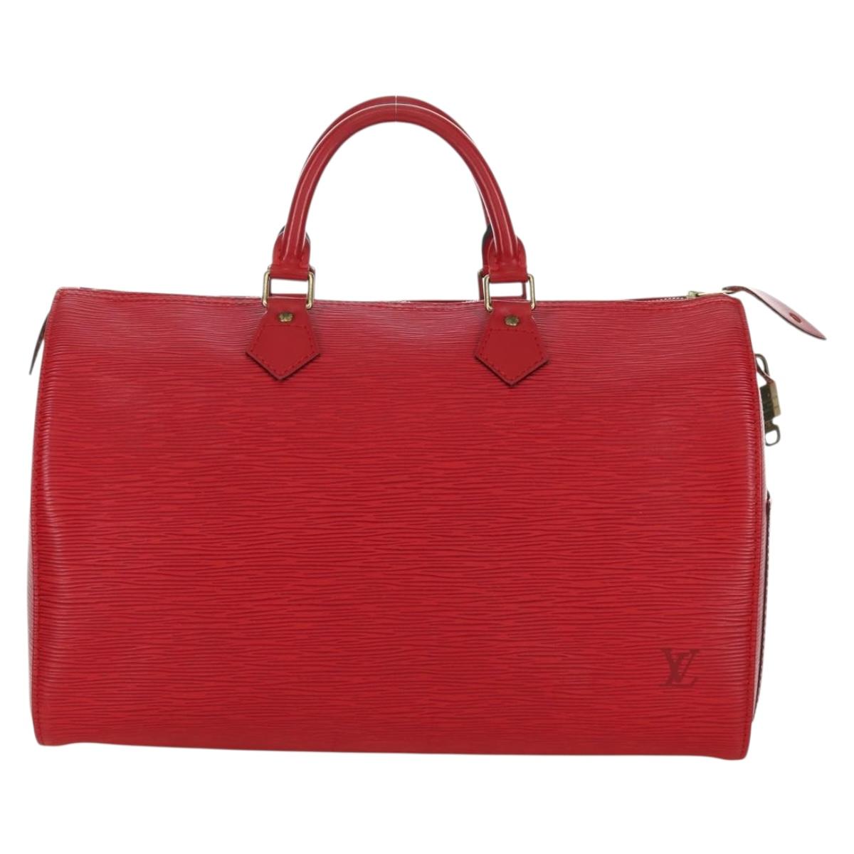 LOUIS VUITTON Epi Speedy 35 Hand Bag Castilian Red M42997 LV Auth YKZ570V