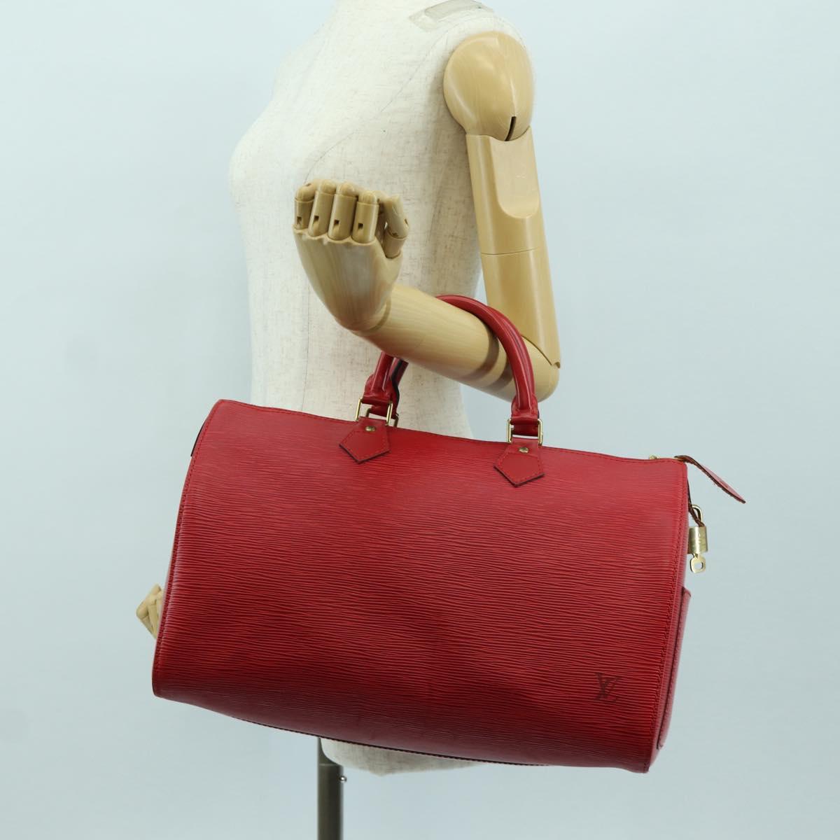 LOUIS VUITTON Epi Speedy 35 Hand Bag Castilian Red M42997 LV Auth YKZ570V