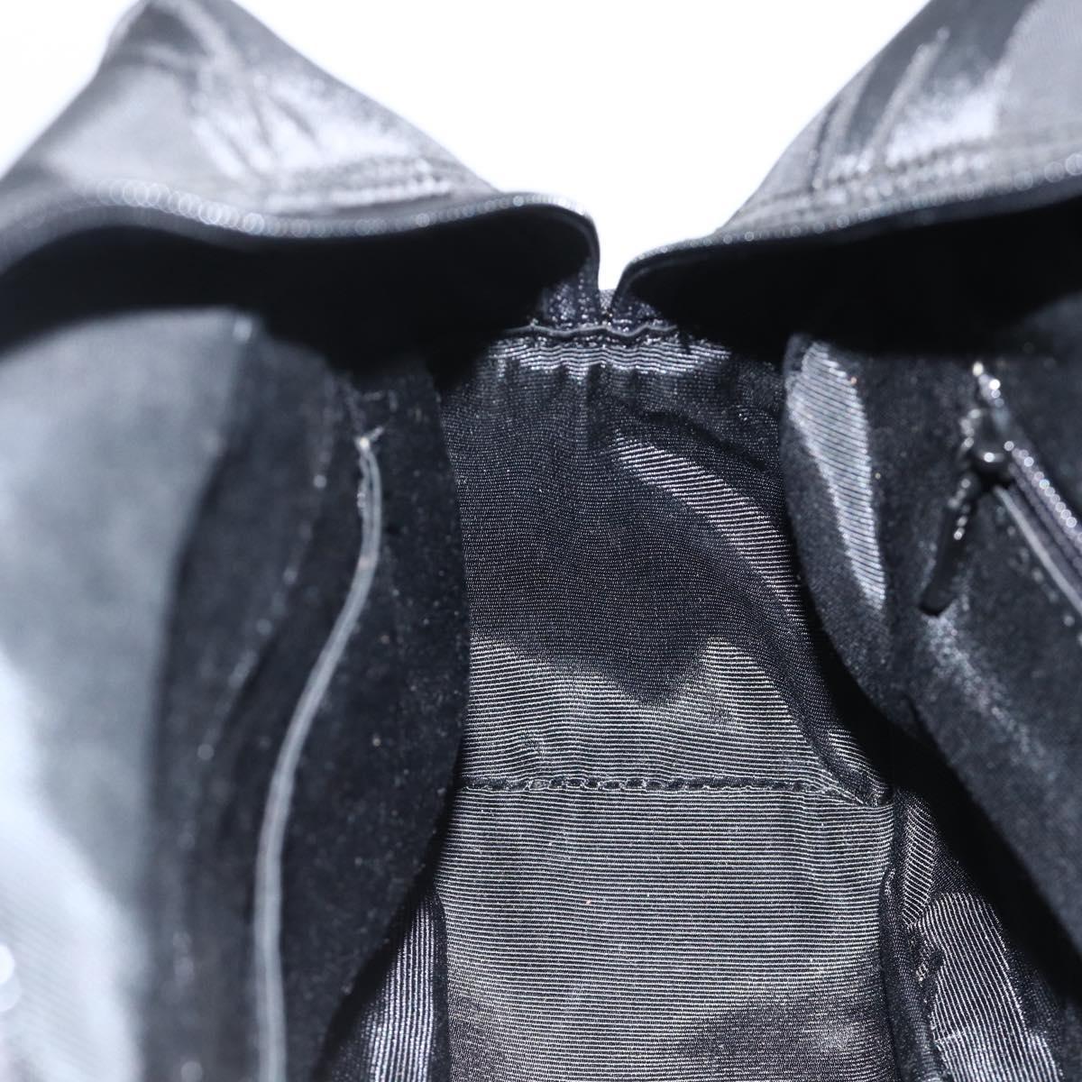 SAINT LAURENT Cassandra Tote Bag Canvas Black Silver Auth YKZ573A
