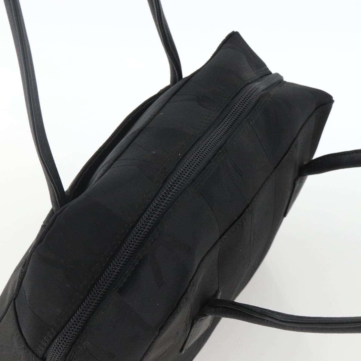 SAINT LAURENT Cassandra Tote Bag Canvas Black Silver Auth YKZ573A