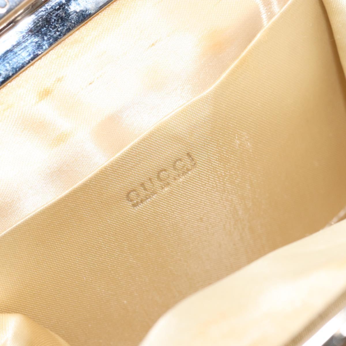 GUCCI Bamboo Bag Patent leather 2way Gold Tone 005 2046 0322 Auth YKZ590