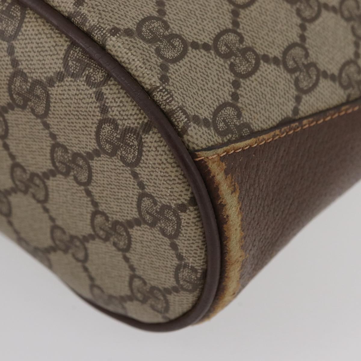 GUCCI GG Supreme Web Sherry Line Bag PVC Beige Gold 40 02 081 Auth YKZ594
