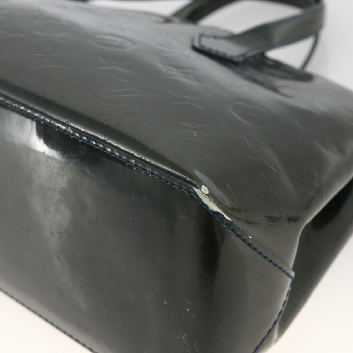 LOUIS VUITTON Monogram Vernis Wilshire PM Bag Bluenuit M93684 LV Auth YKZ597