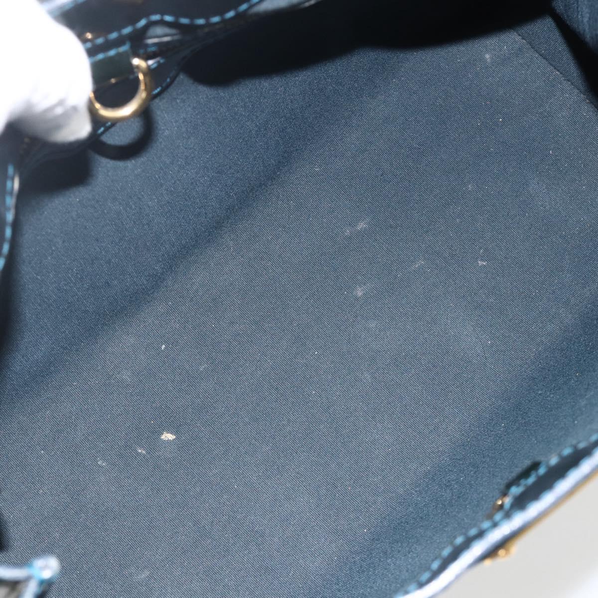 LOUIS VUITTON Monogram Vernis Wilshire PM Bag Bluenuit M93684 LV Auth YKZ597