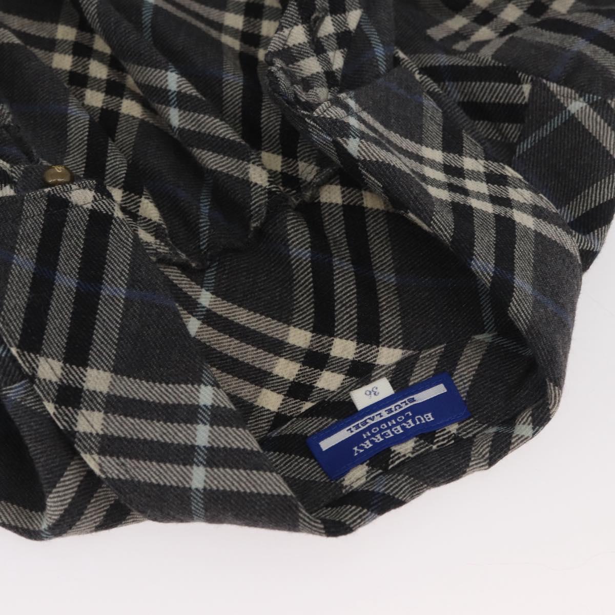 BURBERRY Nova Check One Piece Blue Label Canvas Gray Auth YKZ605A