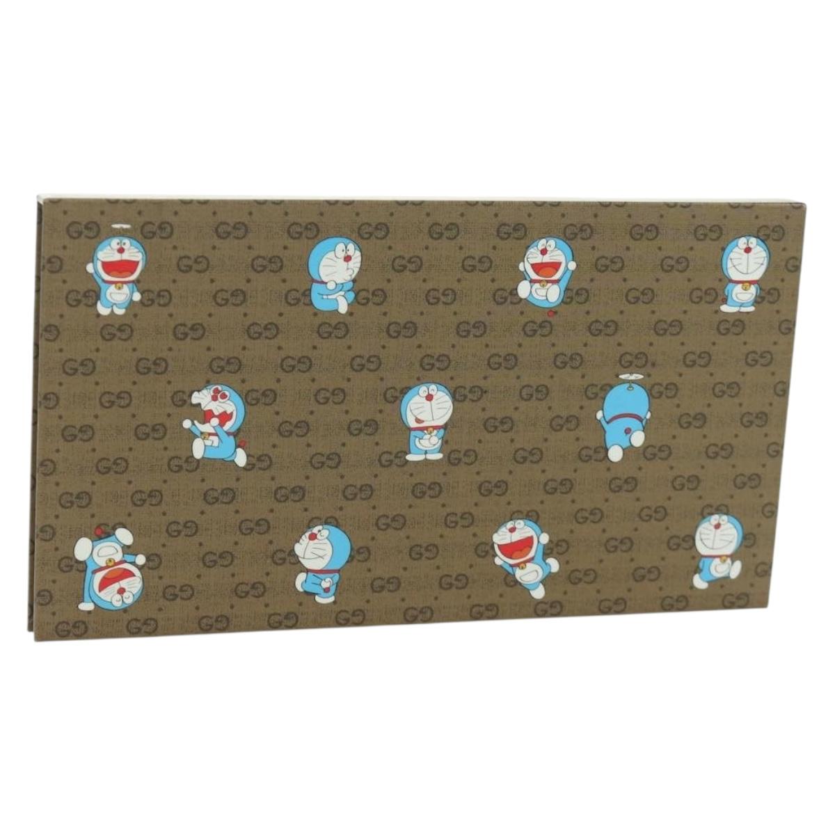 GUCCI GG Supreme Doraemon collaboration Sticky PVC Beige Auth YKZ612M
