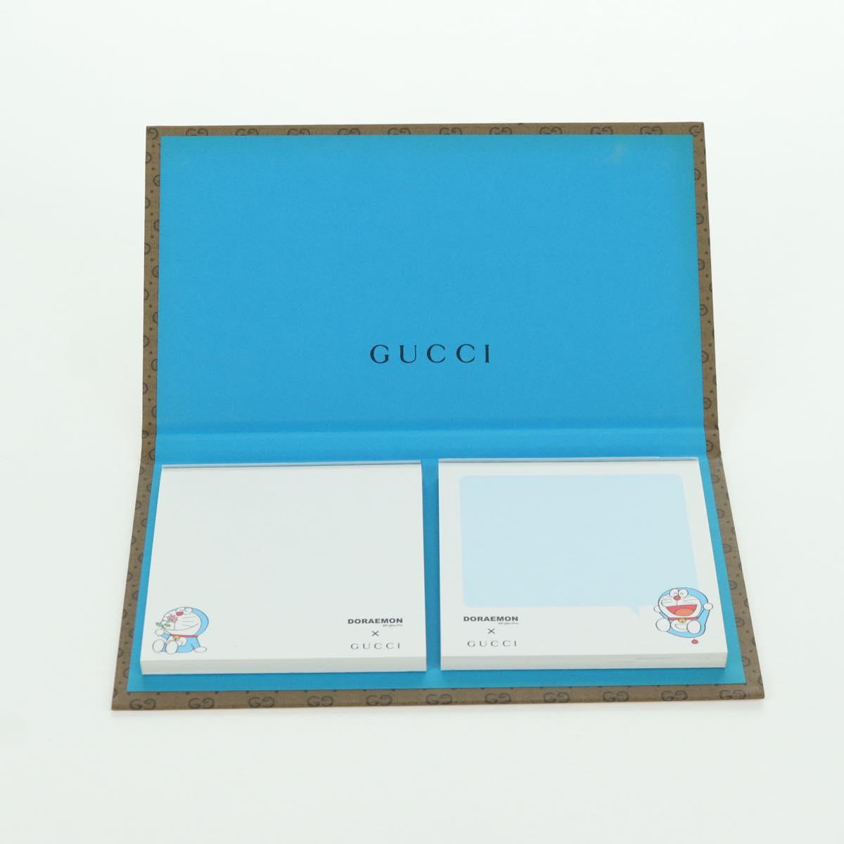 GUCCI GG Supreme Doraemon collaboration Sticky PVC Beige Auth YKZ612M