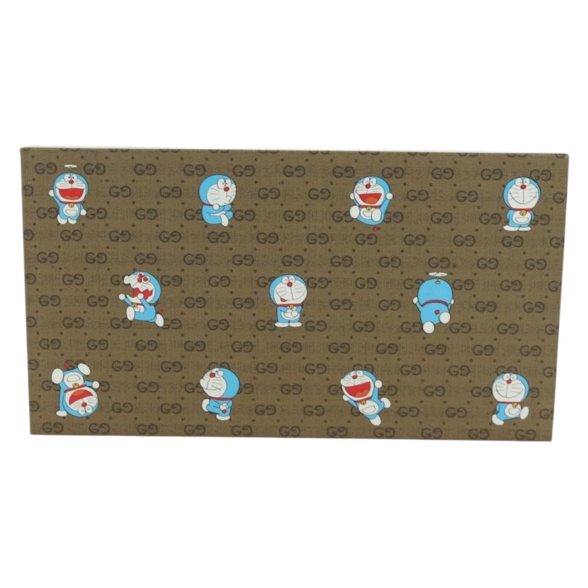 GUCCI GG Supreme Doraemon collaboration Sticky PVC Beige Auth YKZ612M