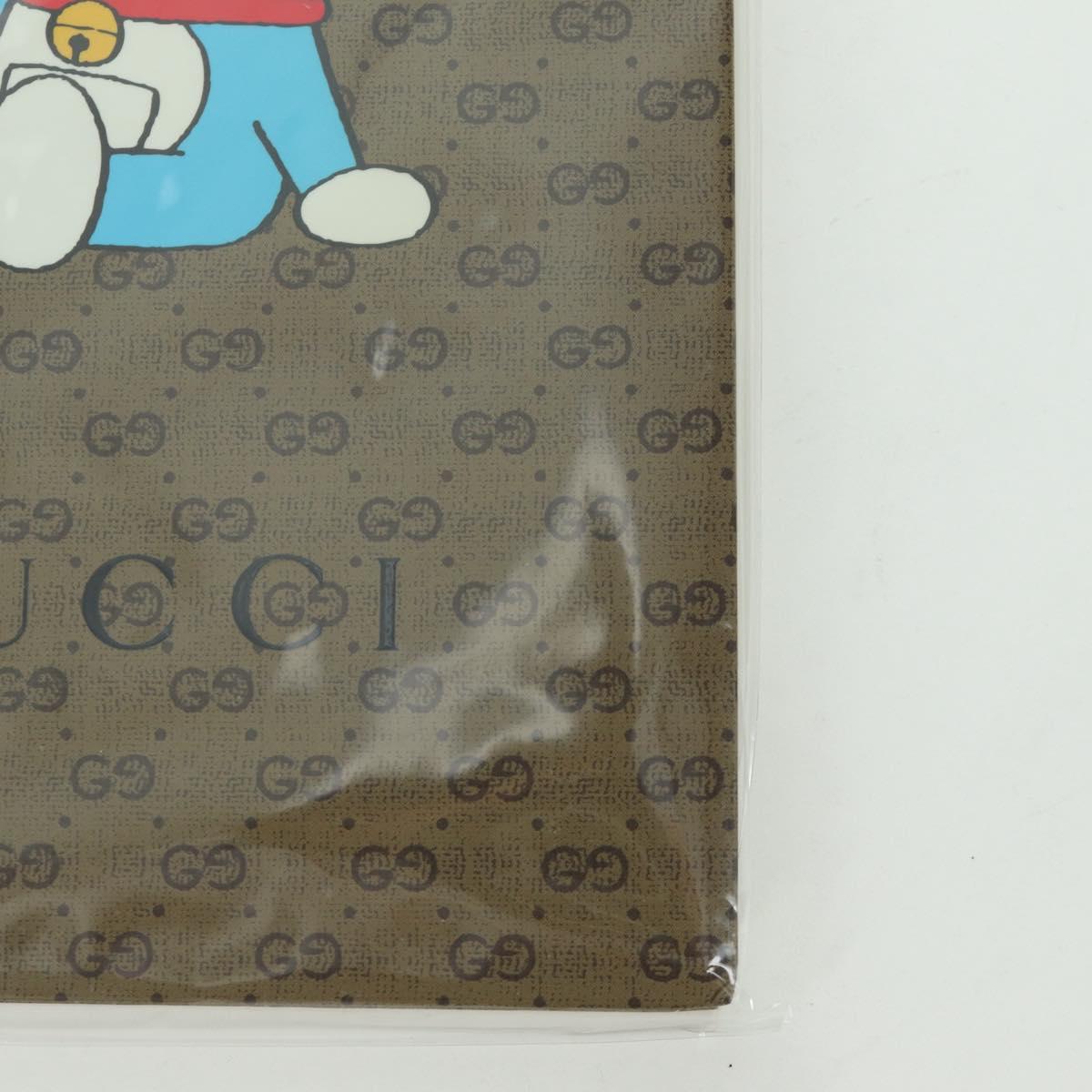 GUCCI GG Supreme Notebook Doraemon Collaboration PVC Beige Auth YKZ613M