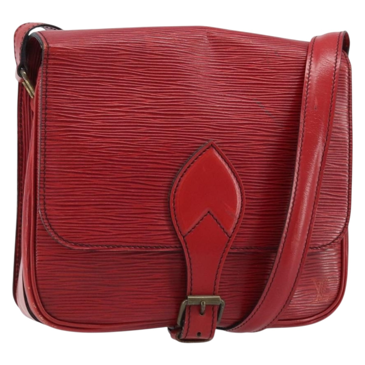 LOUIS VUITTON Epi Cartesier MM Shoulder Bag Red M52247 LV Auth YKZ616