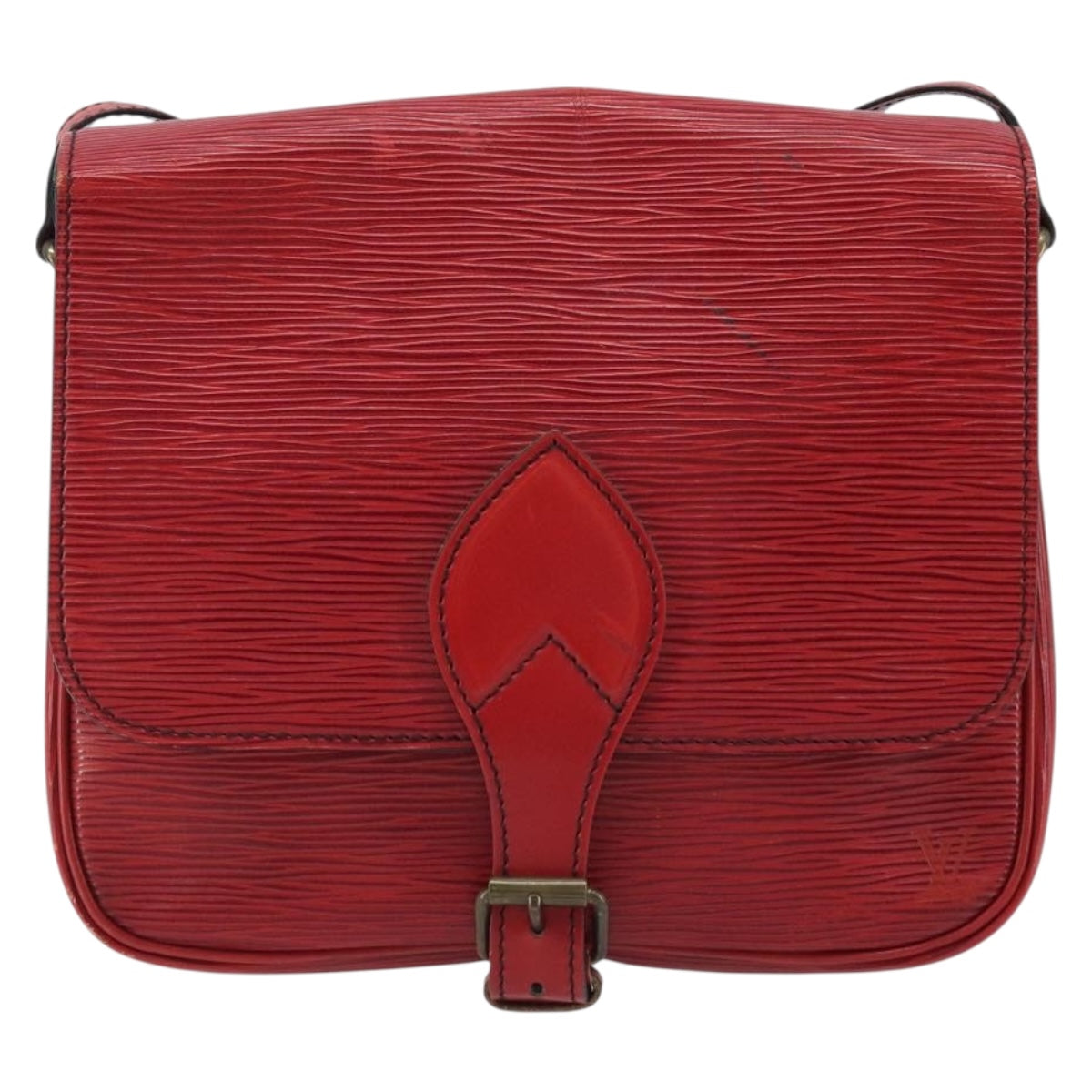 LOUIS VUITTON Epi Cartesier MM Shoulder Bag Red M52247 LV Auth YKZ616