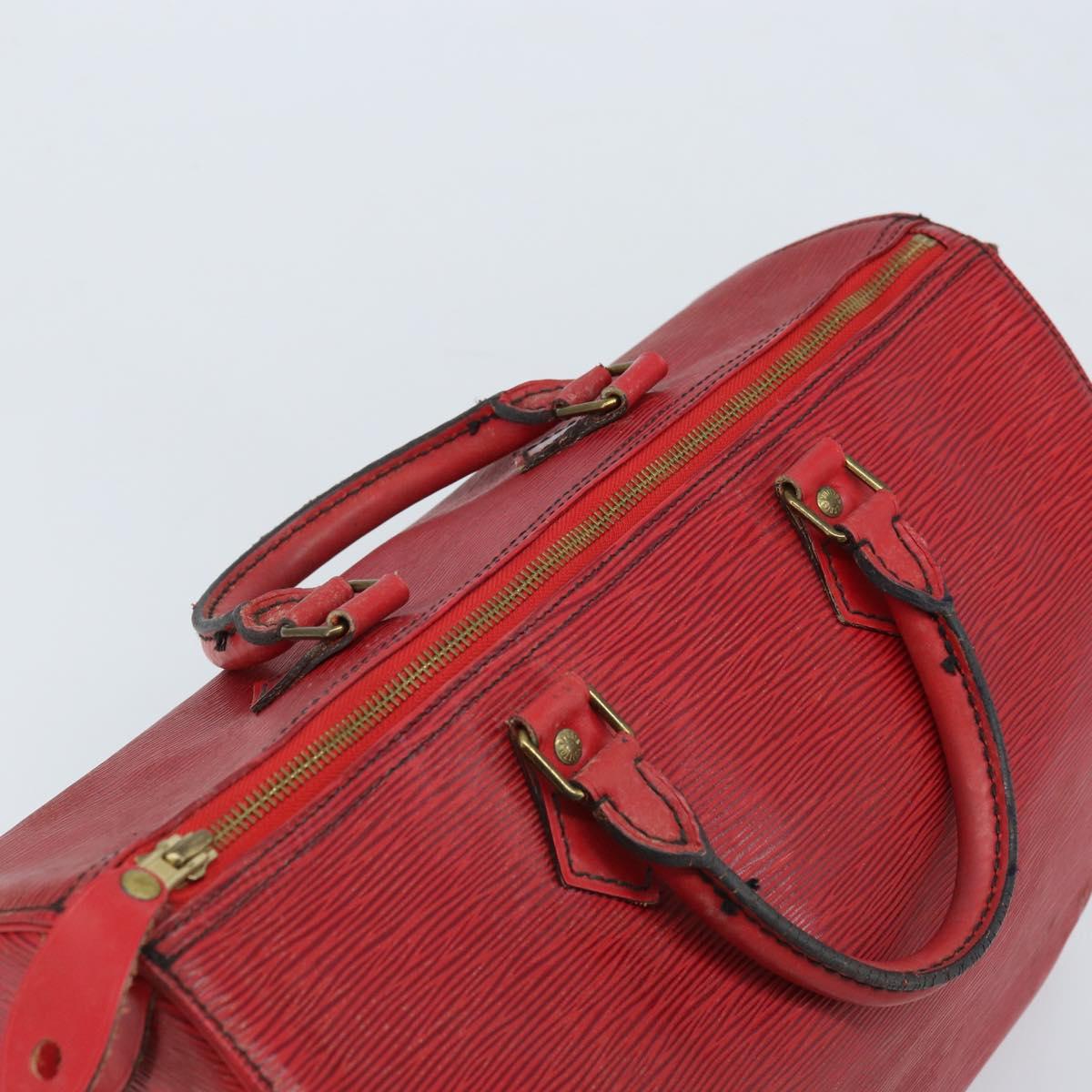 LOUIS VUITTON Epi Speedy 35 Hand Bag Castilian Red M42997 LV Auth YKZ623A