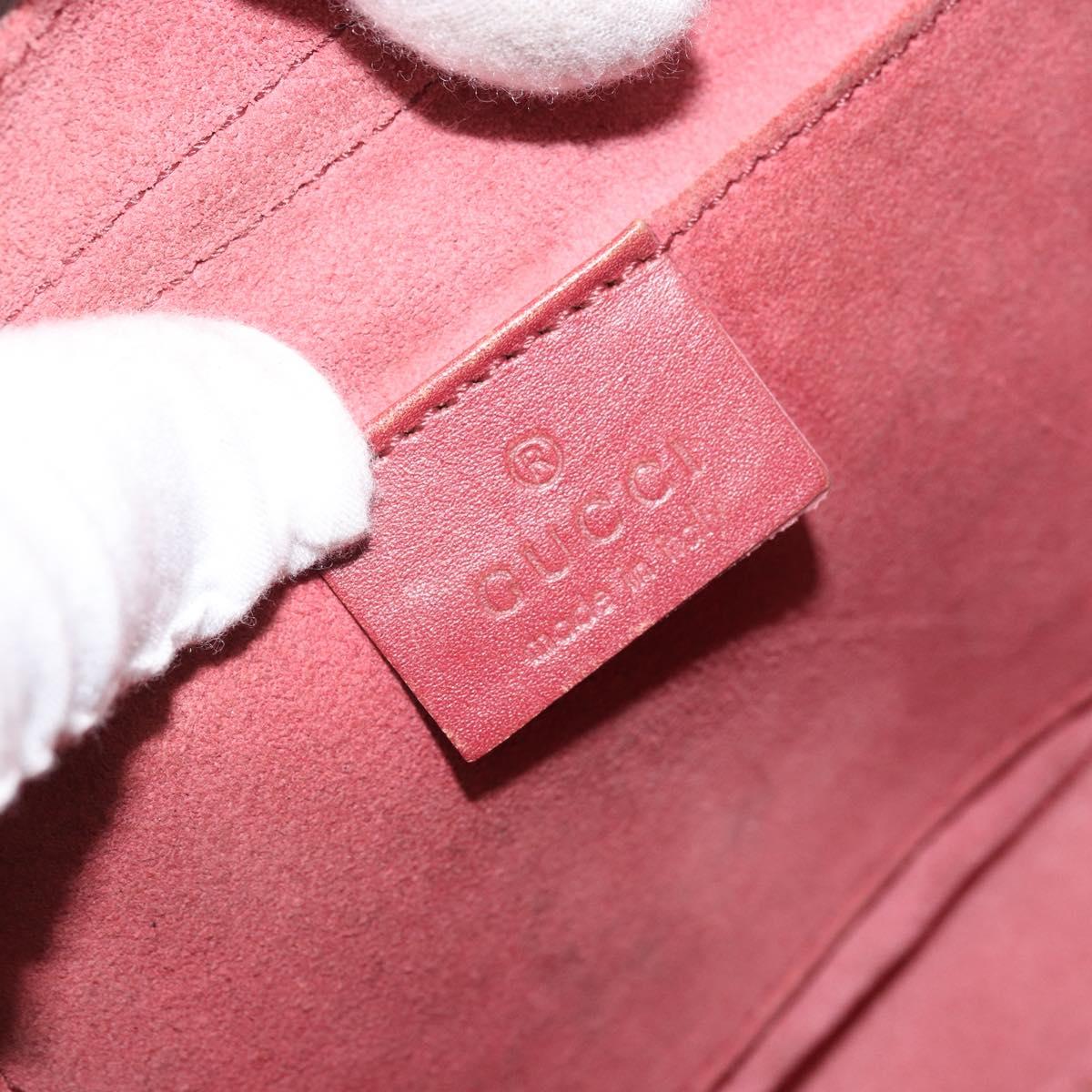 GUCCI Shoulder Bag Suede Pink Gold 95107 Auth YKZ626